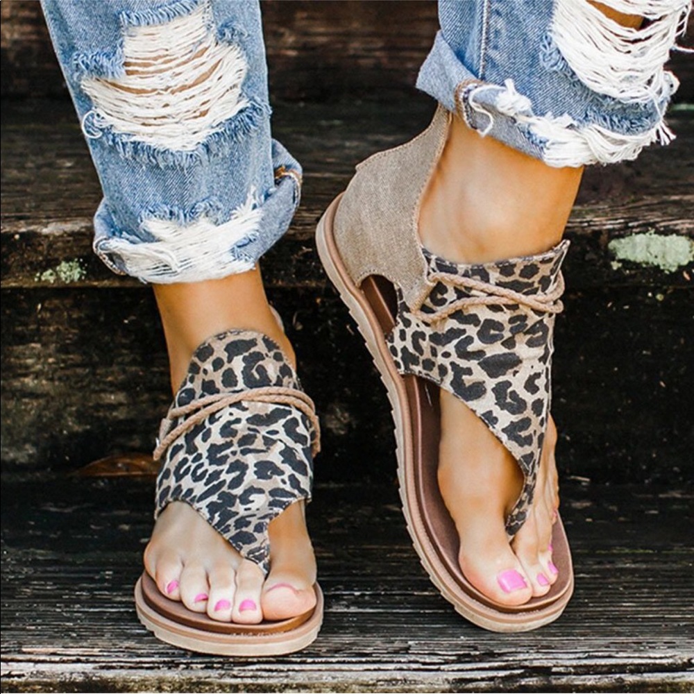 Leopard Sandals
